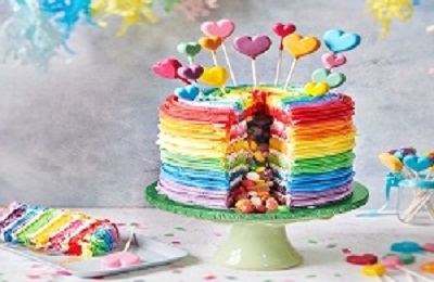 Rainbow cake in our store